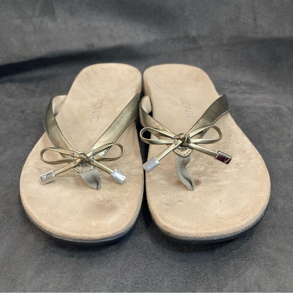 VIONIC Sz 9 Rest Bella li Pewter Colourway Slip On Comfort Slip On Small Bow - Picture 2 of 10